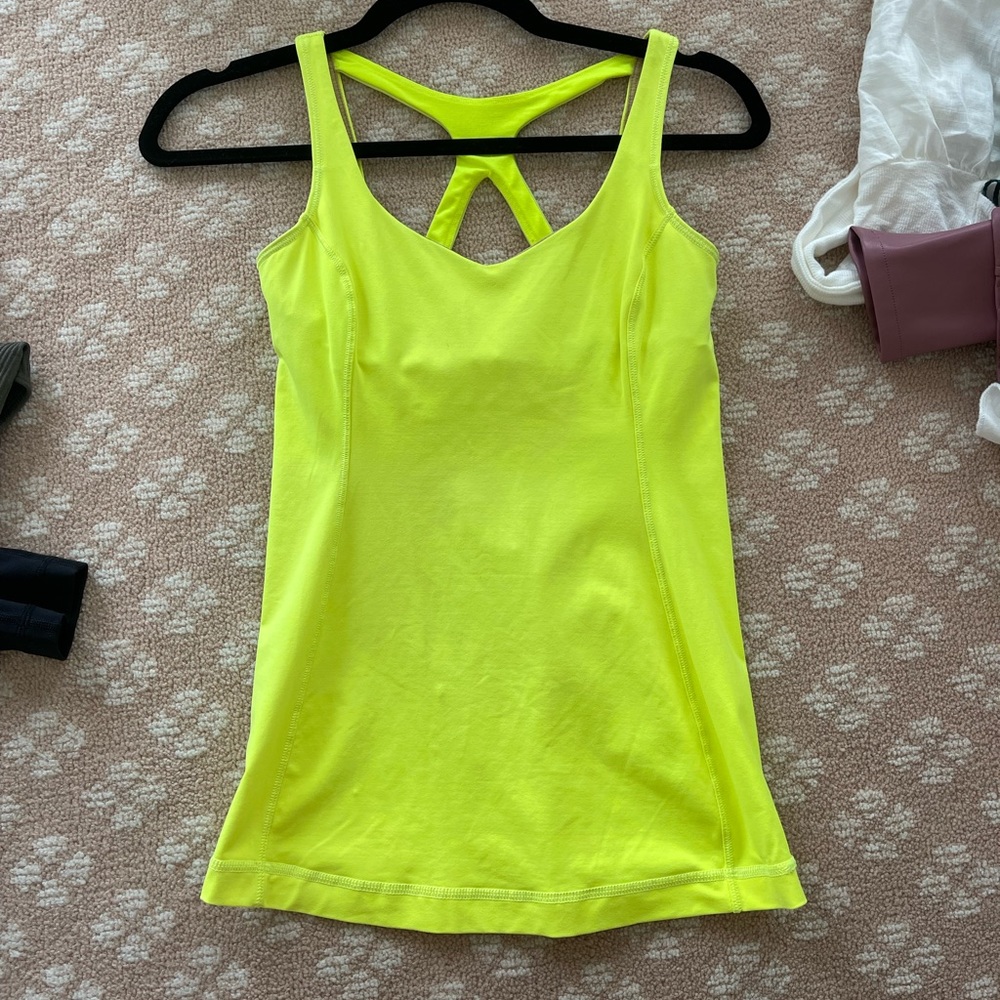 Lululemon Bright yellow tank top